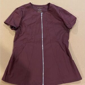 Jaanuu Merlot Scrub Top Small